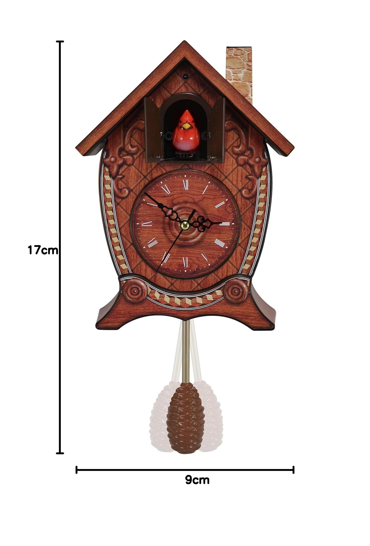 Traditional Chalet Style Singing Cardinal Tabletop Wall Sound